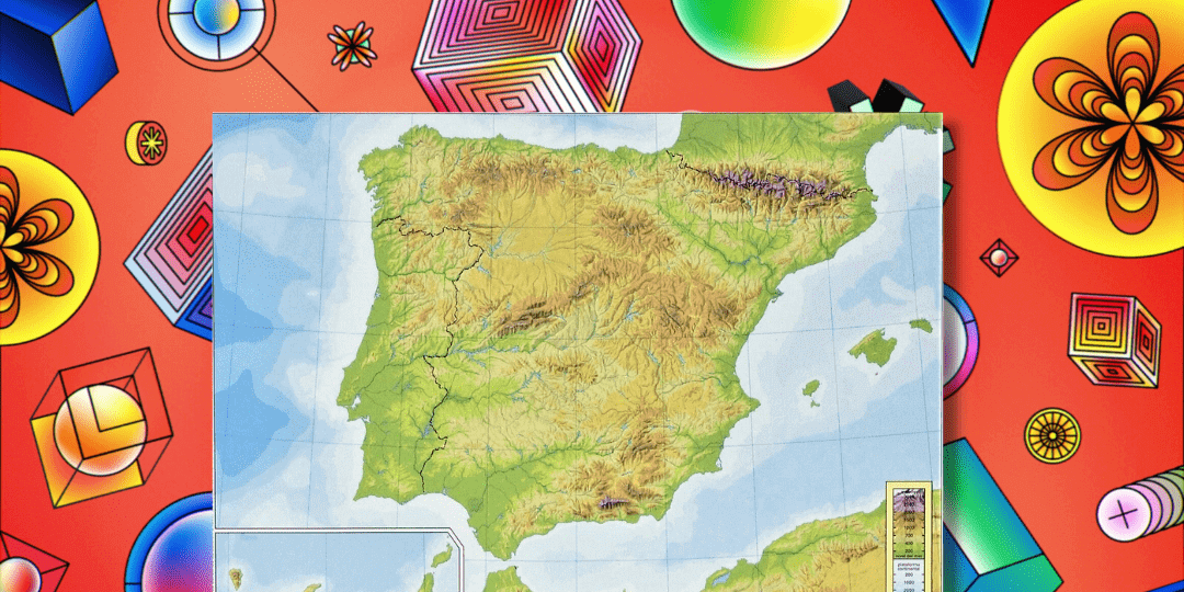 🗺️ Mapa de España físico para imprimir