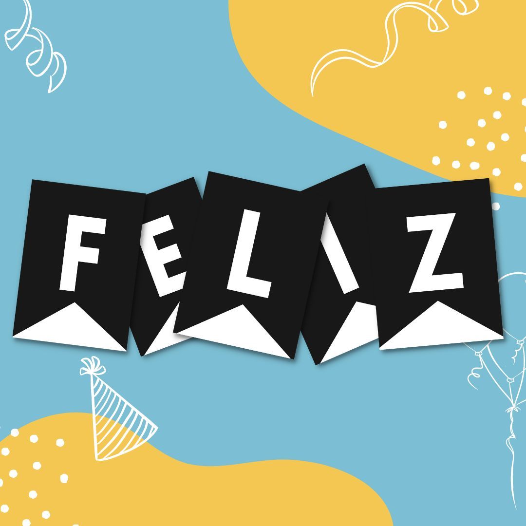 Moldes de letras de feliz cumpleaños para imprimir 🎉 PDF GRATIS