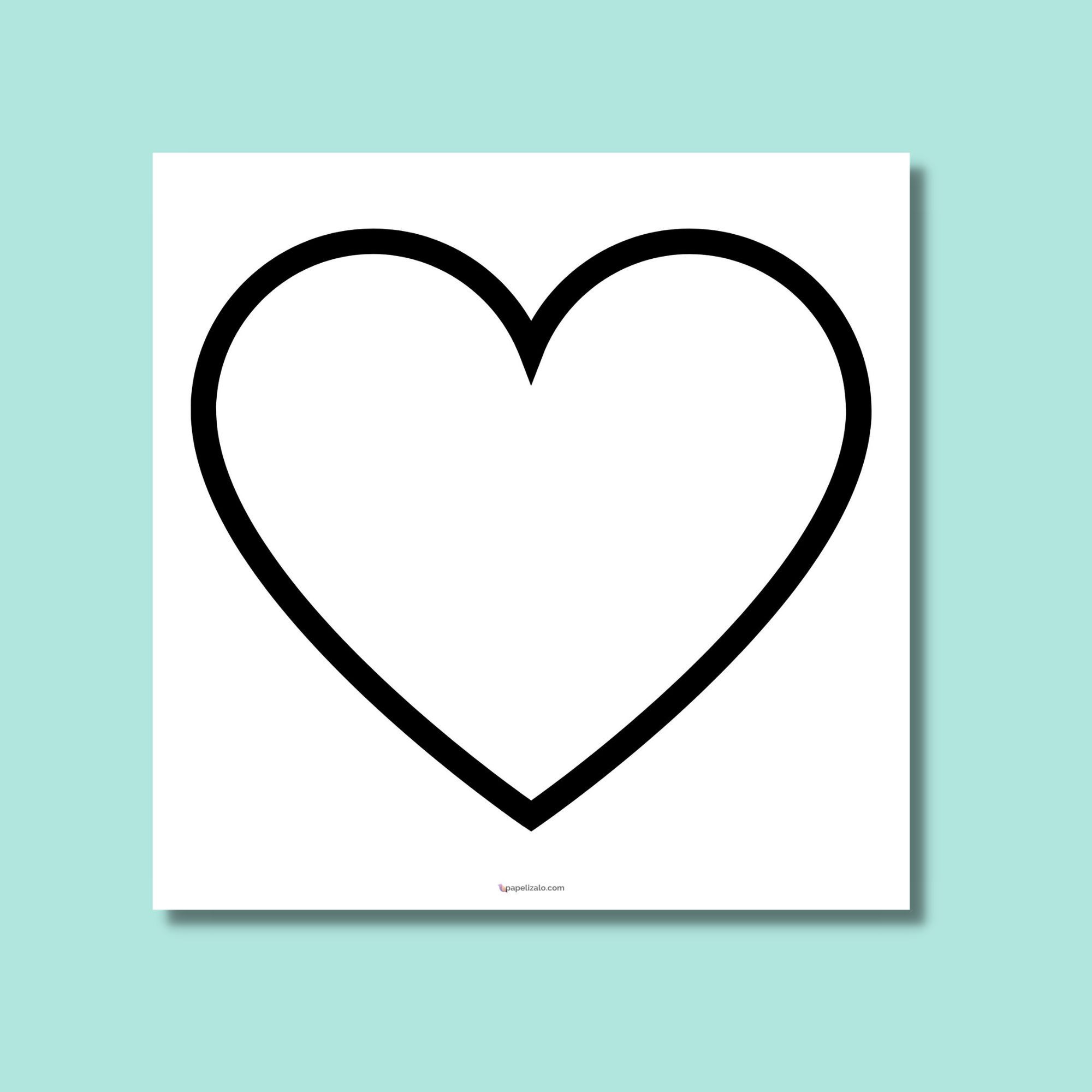 Plantilla corazones para imprimir y colorear ️ PDF Gratuito