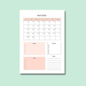 📅 Calendario Abril 2024 PDF GRATIS para imprimir